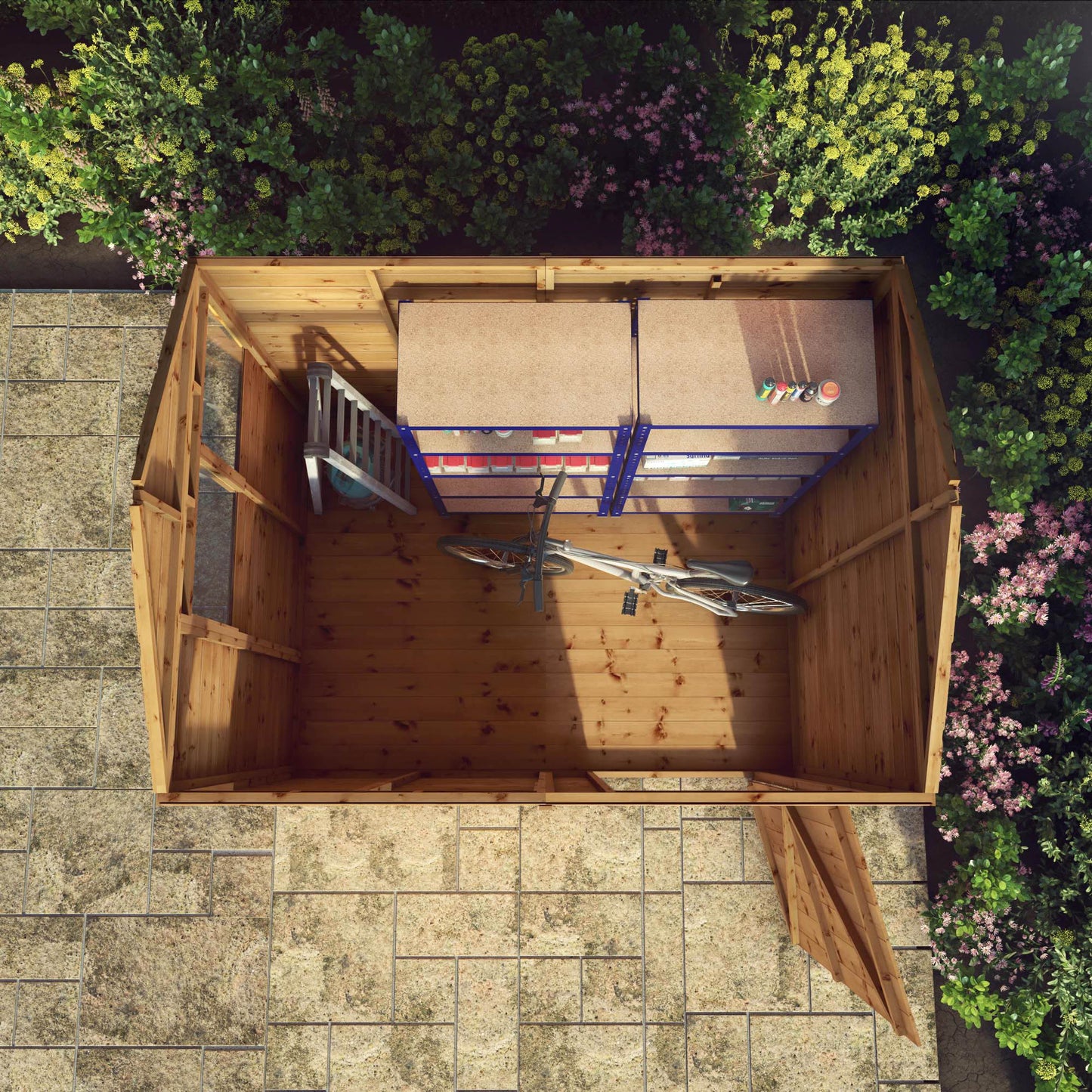 Mercia 8 x 6 Shiplap Reverse Apex Wooden Shed