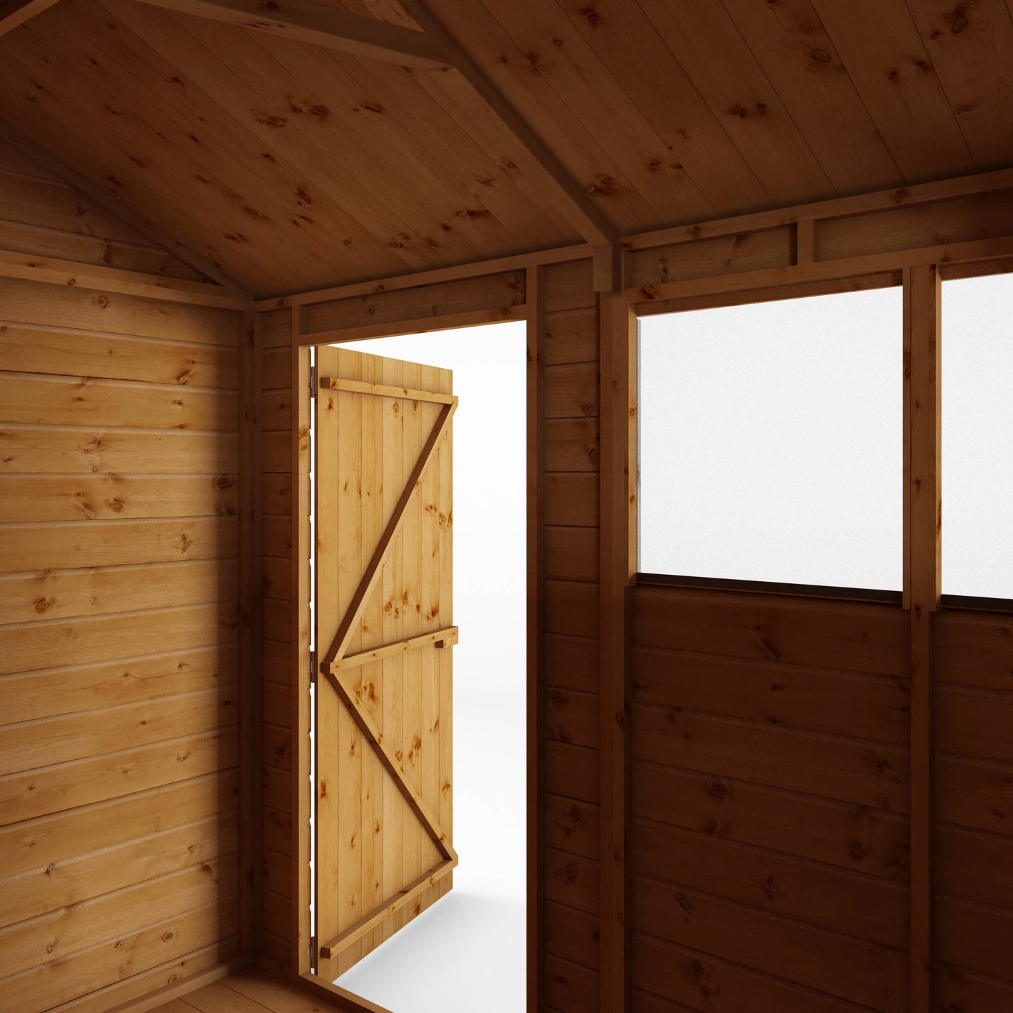Mercia 8 x 6 Shiplap Reverse Apex Wooden Shed