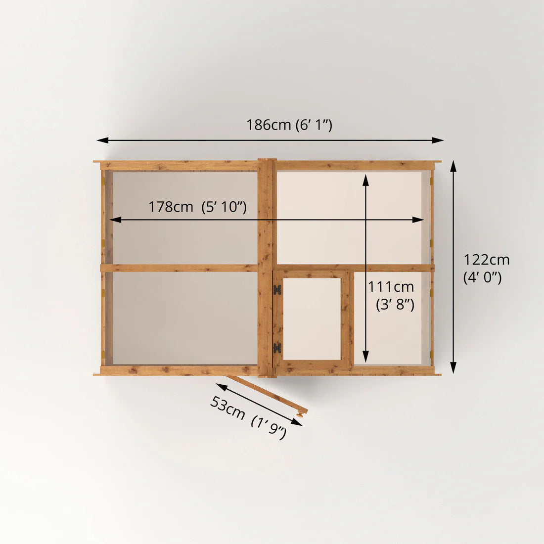 Mercia 6 x 4 Evesham Wooden Greenhouse