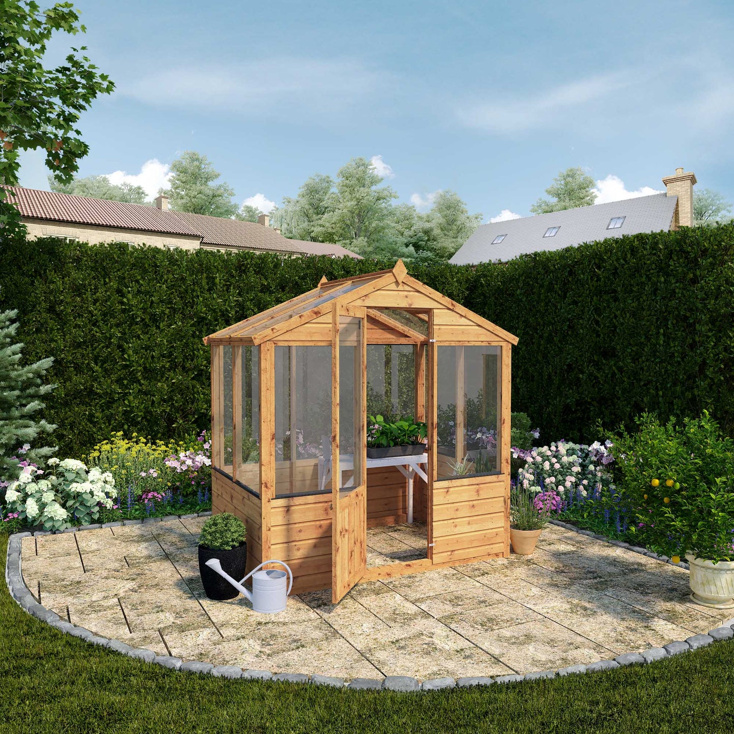 Mercia 6 x 4 Evesham Wooden Greenhouse