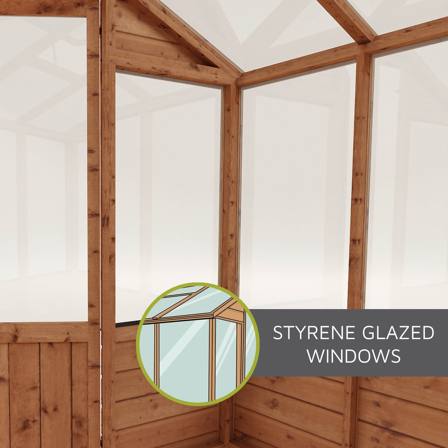 Mercia 6 x 4 Evesham Wooden Greenhouse