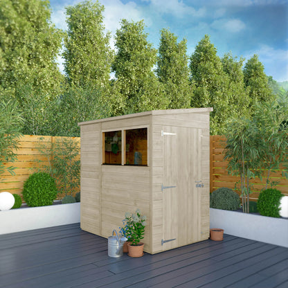 6 x 4 Woodsman Shiplap Pent Wooden Shed