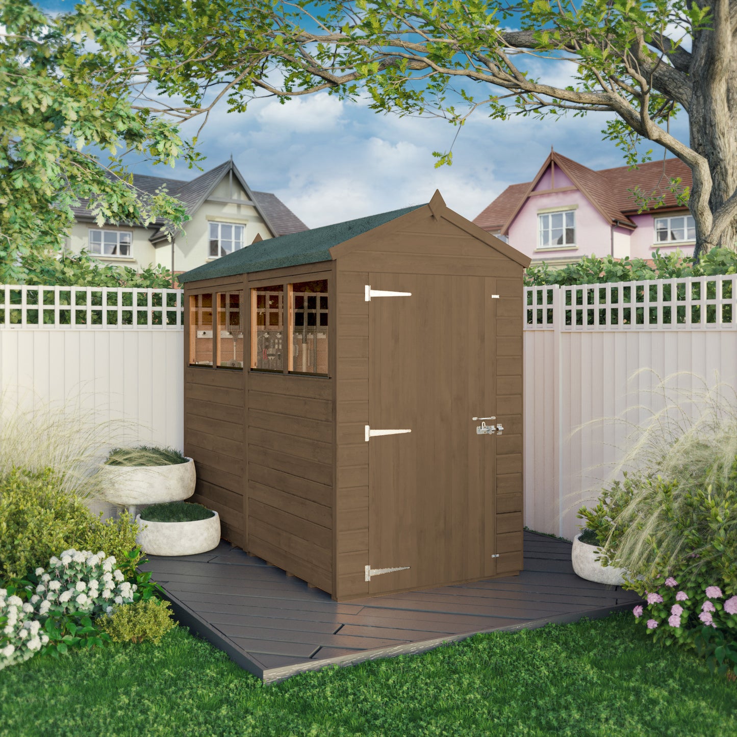 8 x 4 Woodsman Shiplap Apex Wooden Shed