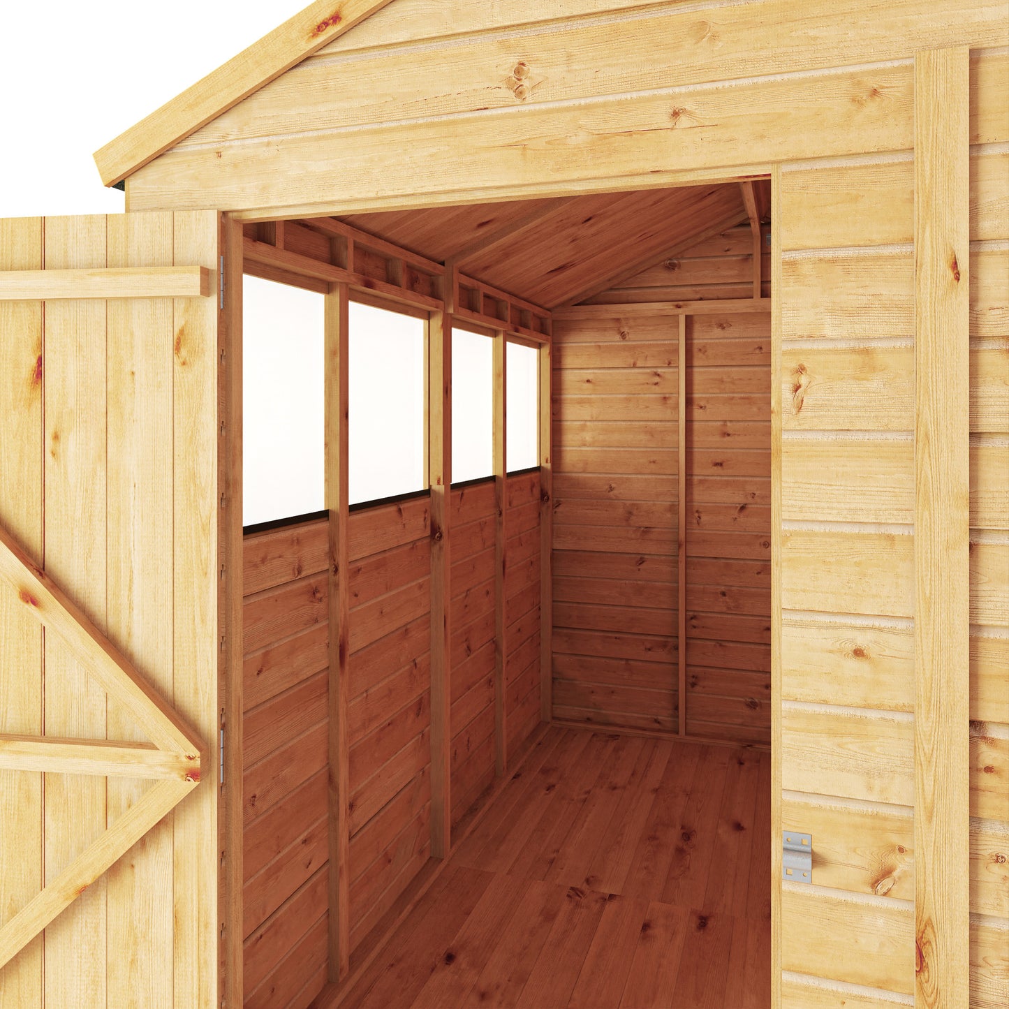 8 x 6 Woodsman Shiplap Apex Wooden Shed