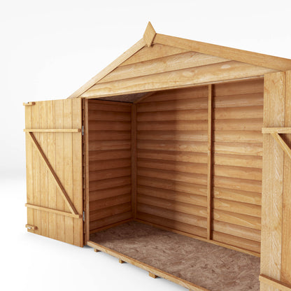 7 x 3 Value Overlap Double Door Apex Wooden Bike Shed