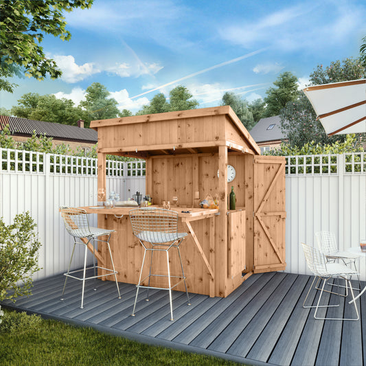 6 x 4 Premium Pressure Treated Garden Bar With Shutters