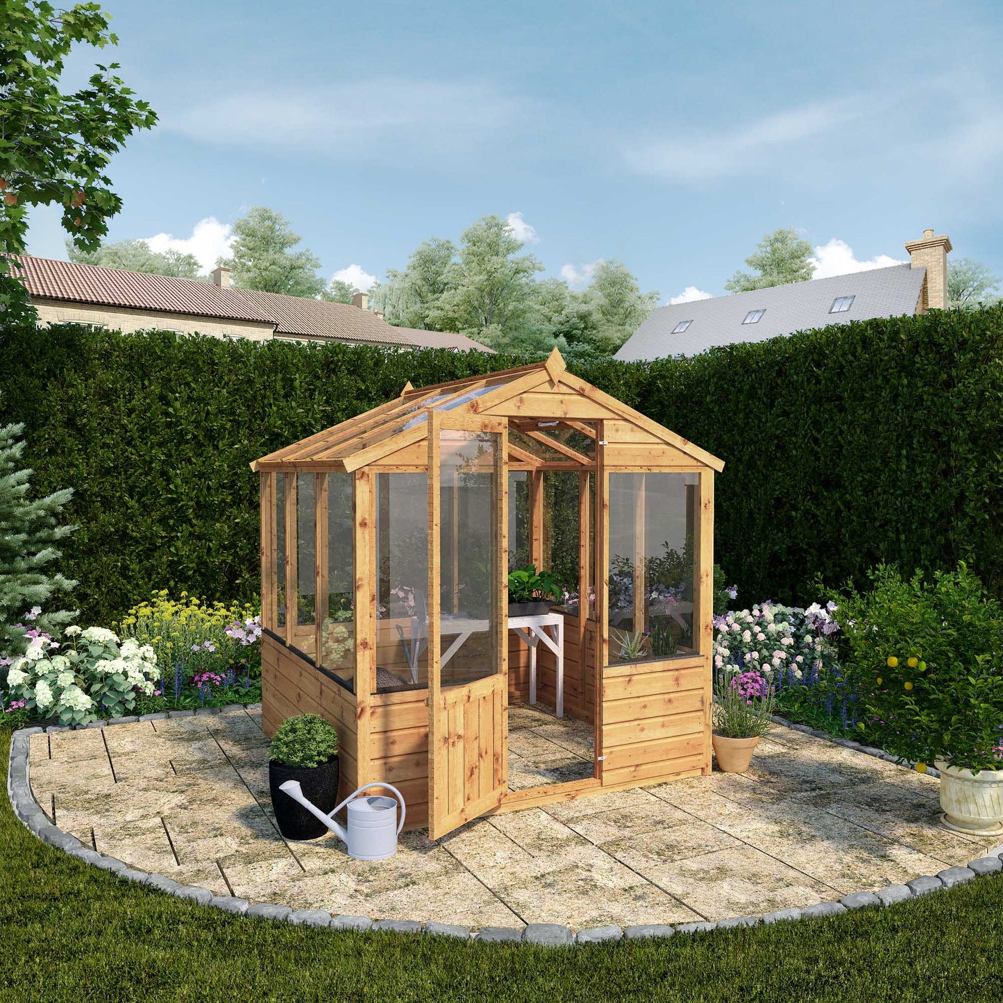 Mercia 6 x 6 Evesham Wooden Greenhouse