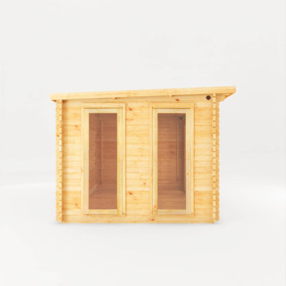 4m x 3m Wren Pent Log Cabin - 28mm