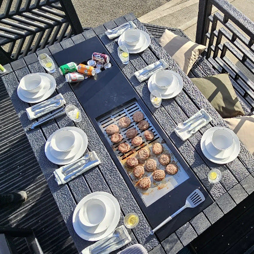 The Brixham 6-8 Person Electric Grill Table Set