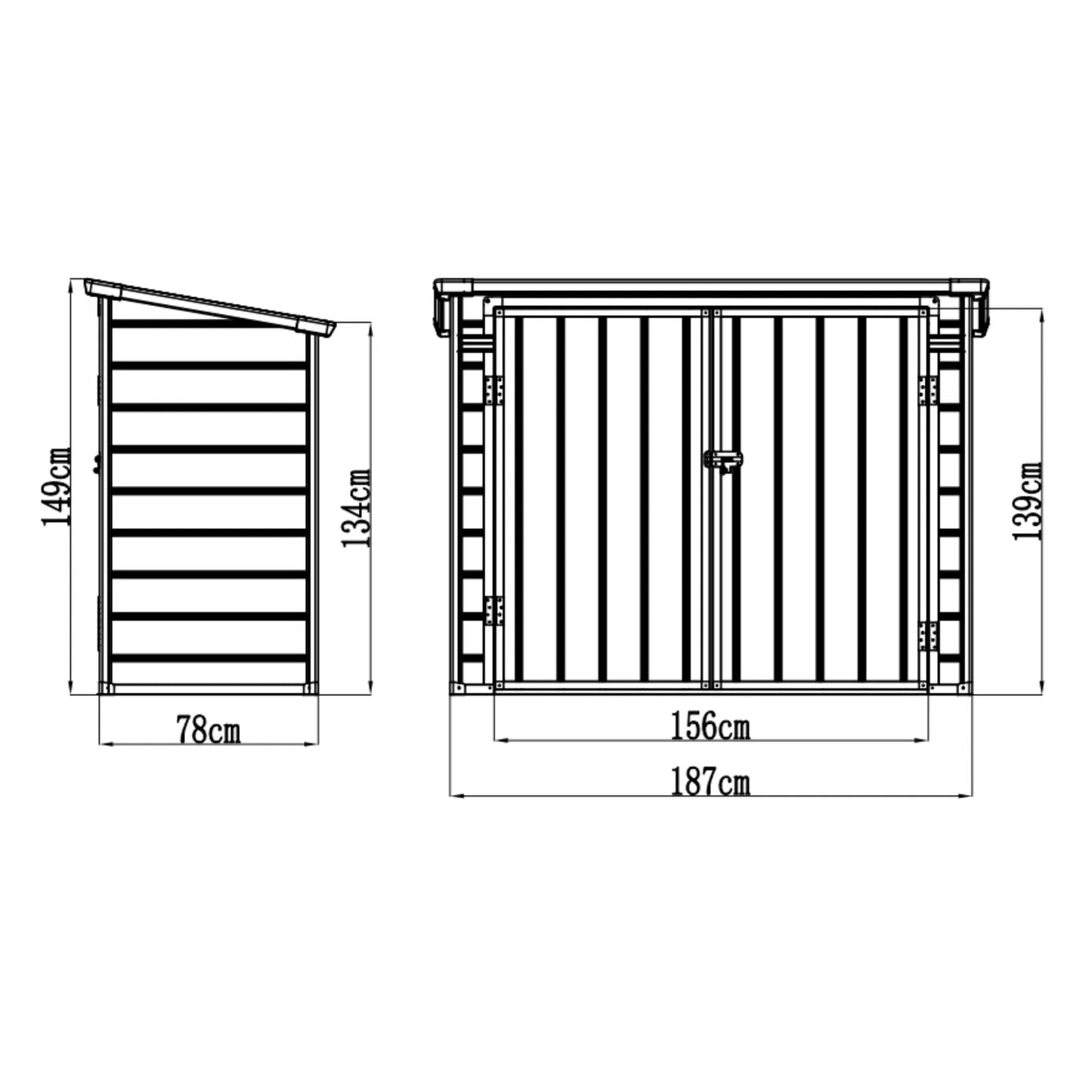 Jasmine 6x3ft Plastic Storage Unit with Foundation Kit