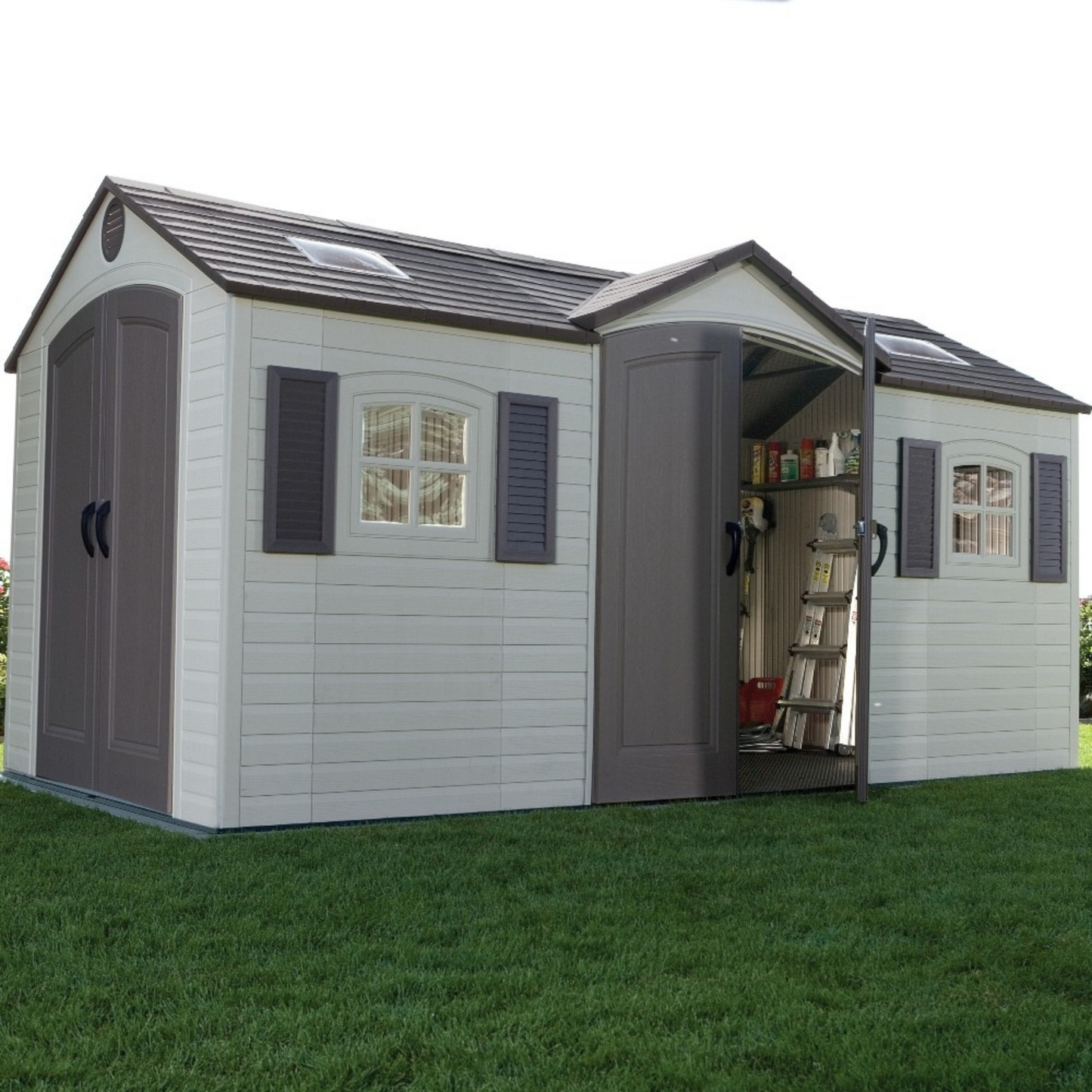 Lifetime 15x8ft Heavy Duty Plastic Garden Shed