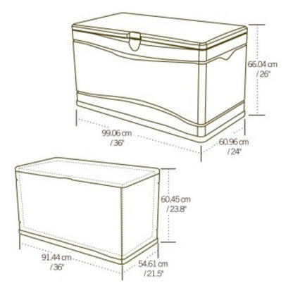 Lifetime 300 Litre Plastic Outdoor Storage Box