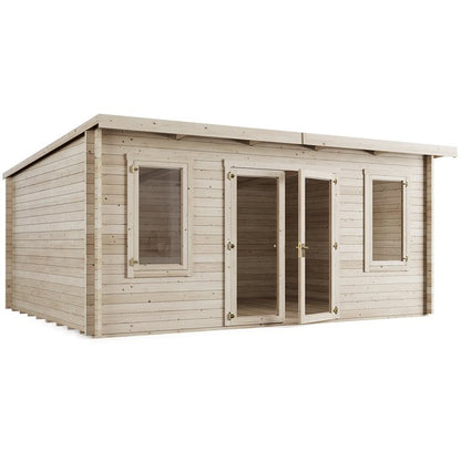 Store More Ashley Pent Log Cabin Garden Room - Choose Size