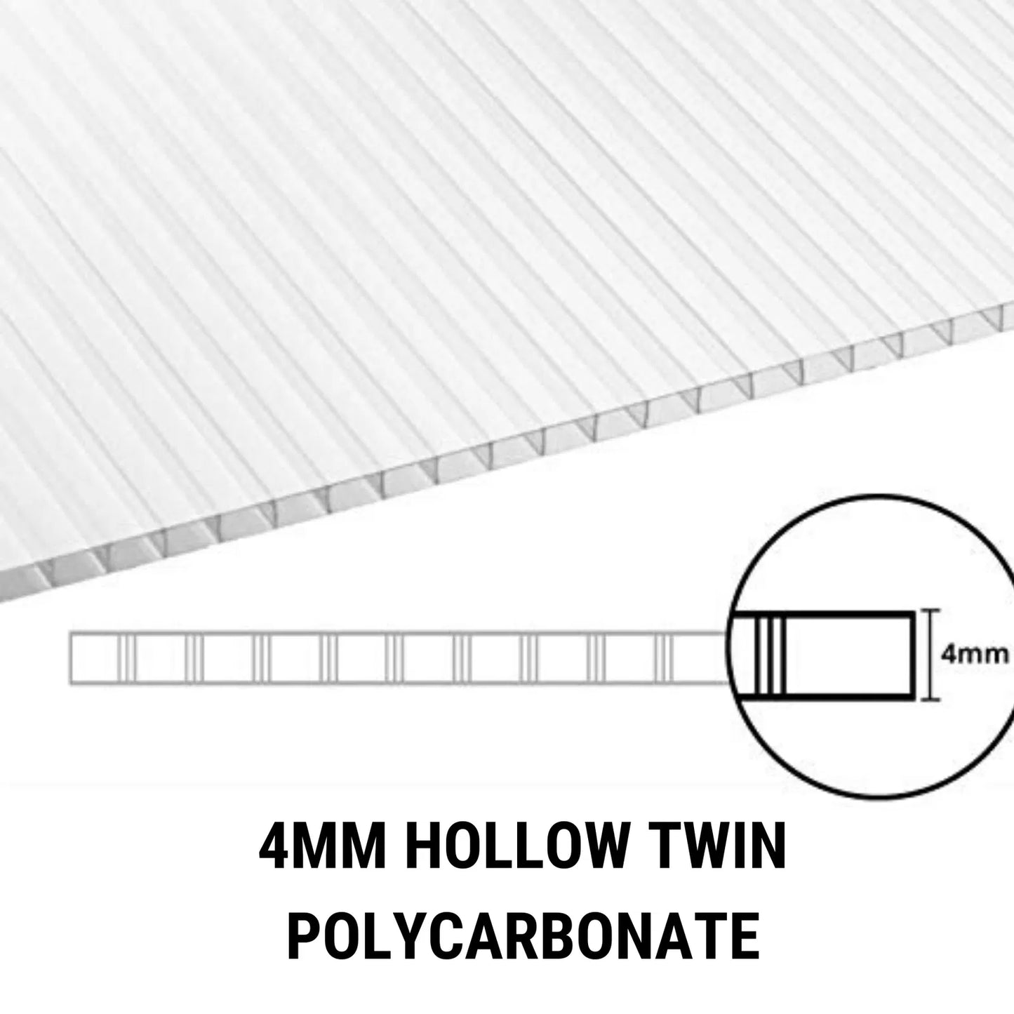 Polycarbonate Lean-To Greenhouse - Choose Size