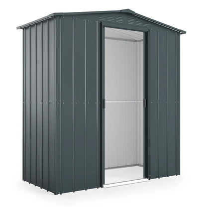 Globel Apex Metal Garden Shed - Choose Size