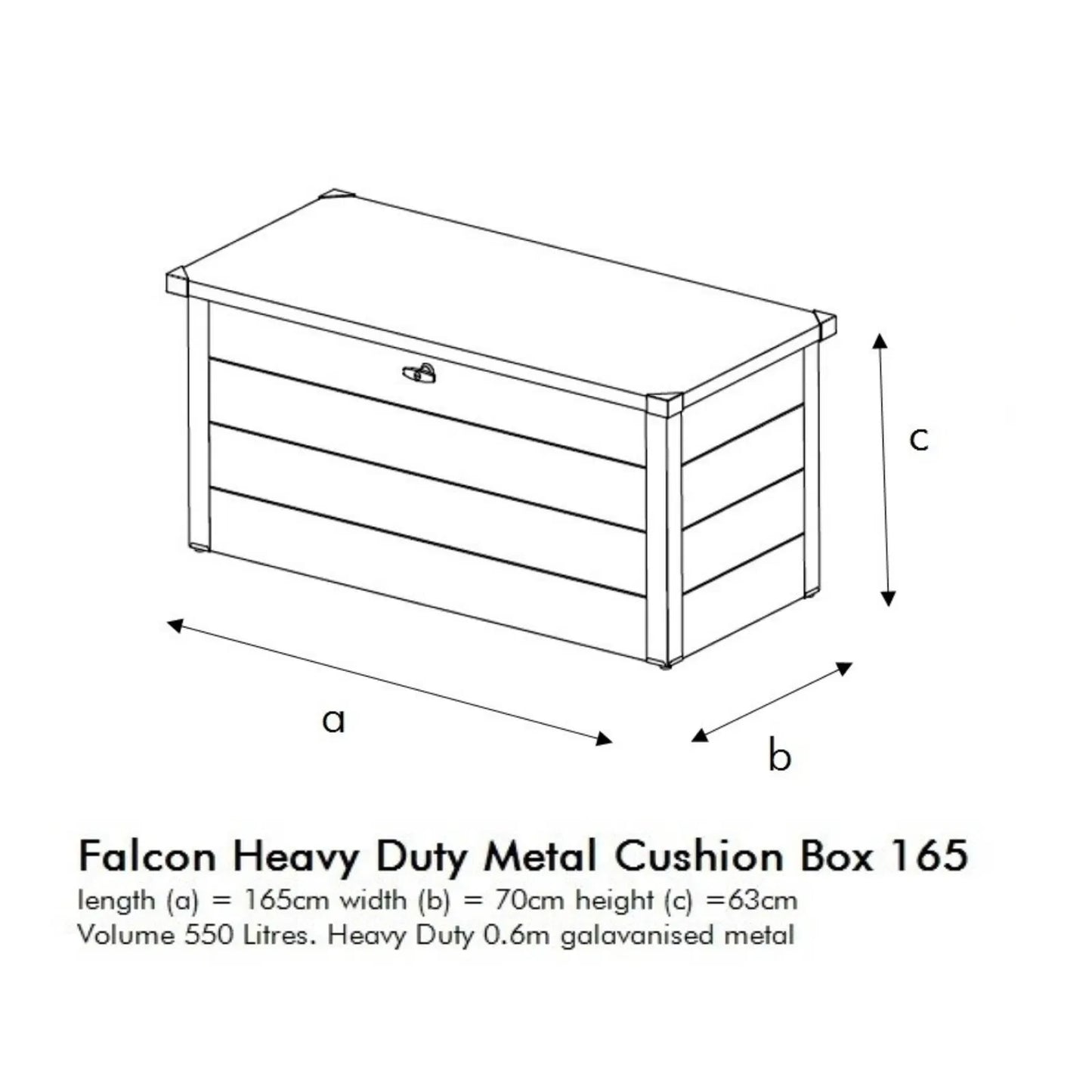 Falcon 550L Heavy Duty Garden Storage Box