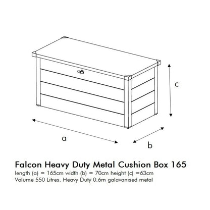 Falcon 550L Heavy Duty Garden Storage Box