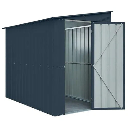 Globel Lean-To Metal Garden Shed - Choose Size