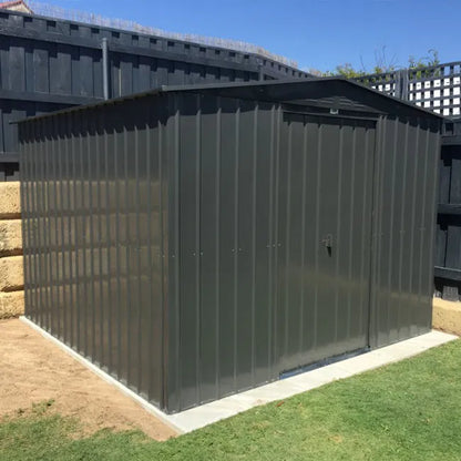 Globel Apex Metal Garden Shed - Choose Size