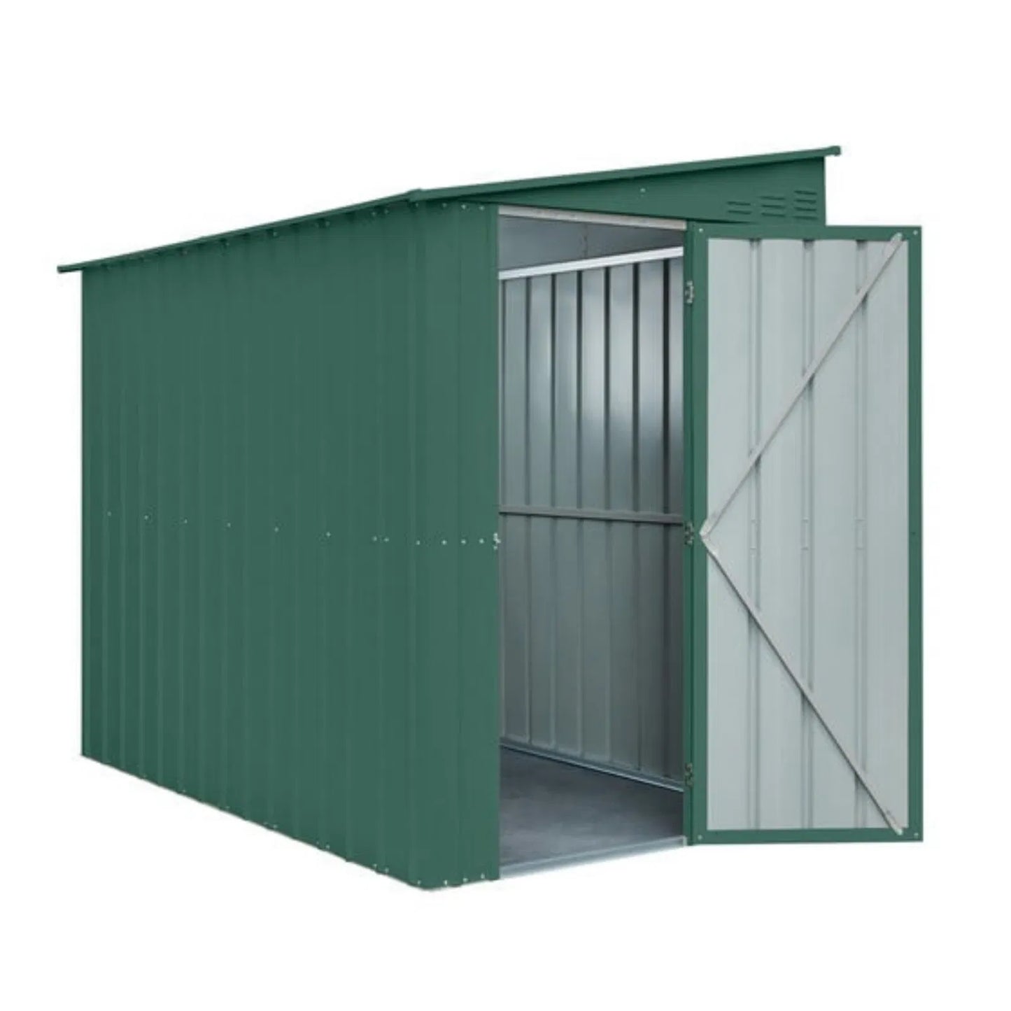 Globel Lean-To Metal Garden Shed - Choose Size