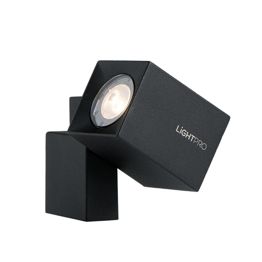 Lightpro 12V Quartz Black IP44 Wall Light