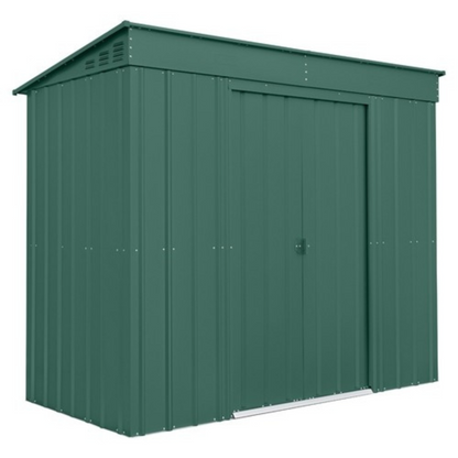 Globel 8x4ft Pent Metal Garden Shed - Green