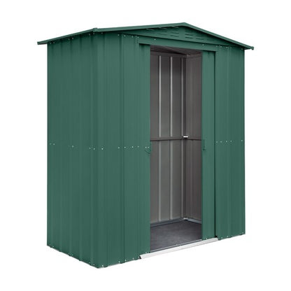 Globel 6x3ft Apex Metal Garden Shed - Green