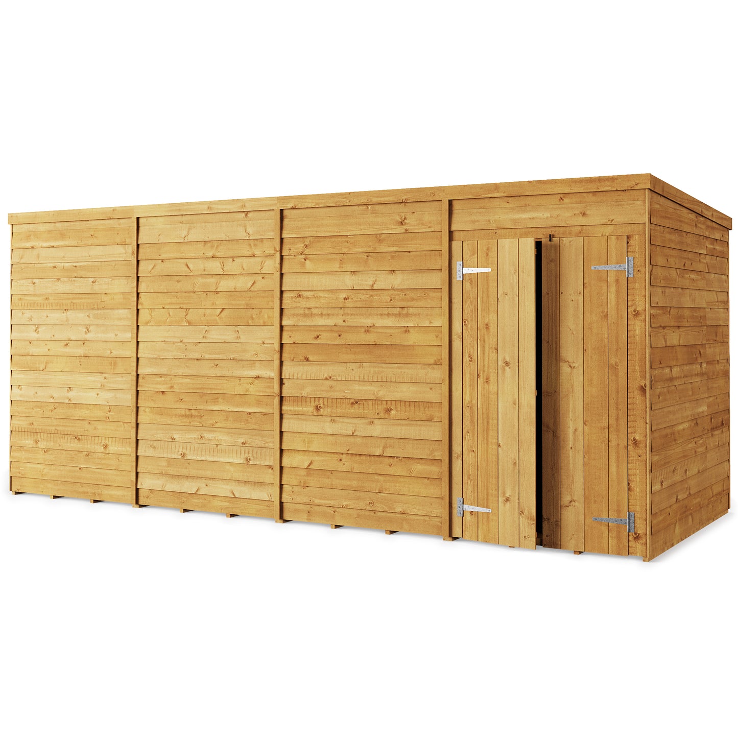 Store More Overlap Pent Shed - 16x6 Windowless