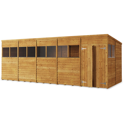 Store More Overlap Pent Shed - 20x8 Windowed